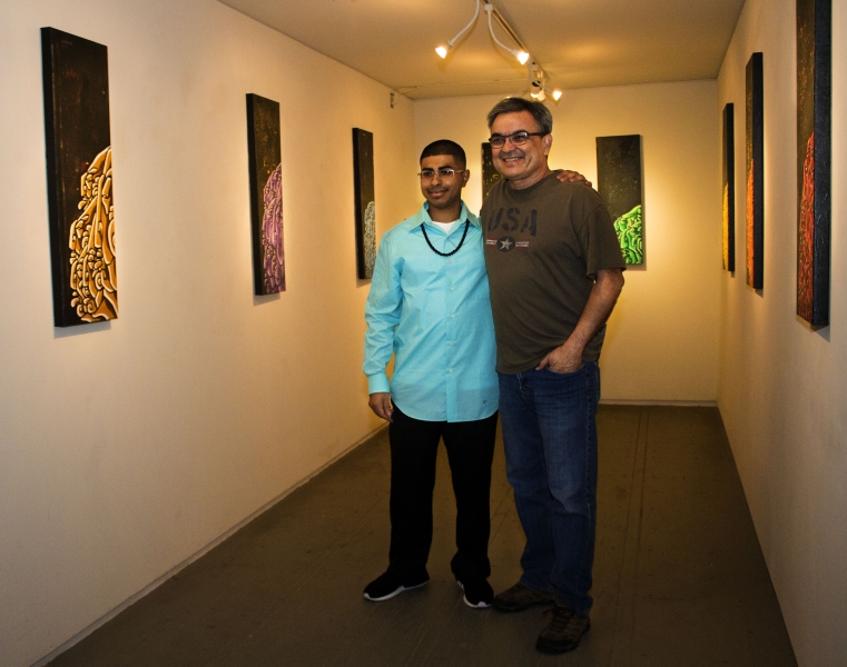    Edgar with friend, Third Friday, 10-16-15. Photo credit - Tania Ritko   