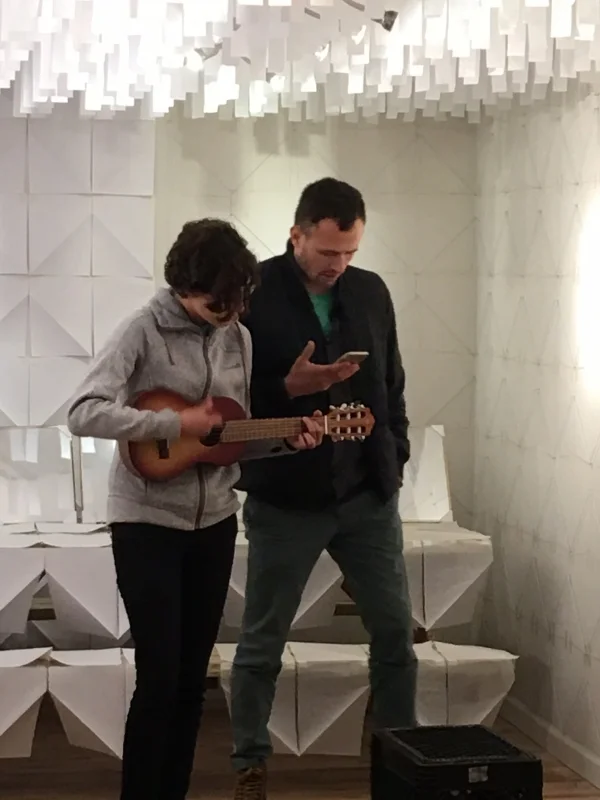 Alberto performing with his daughter Madeleine Aguilar, 12-18-15