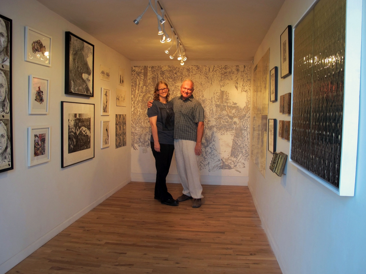  Carolyn Lavender and Ted Decker, Art Detour, 3-19-16.Photo credit: Monica Aissa Martinez 