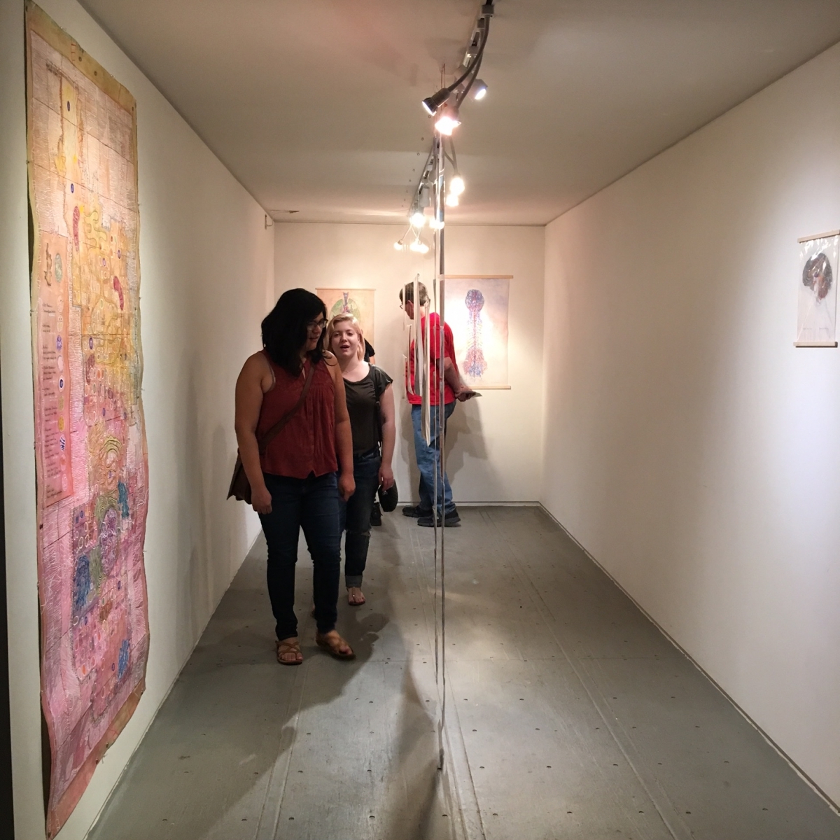  Monica Aissa Martinez, Cella, Third Friday exhibition opening with visitors, 3-18-16Photo credit: Ted Decker 