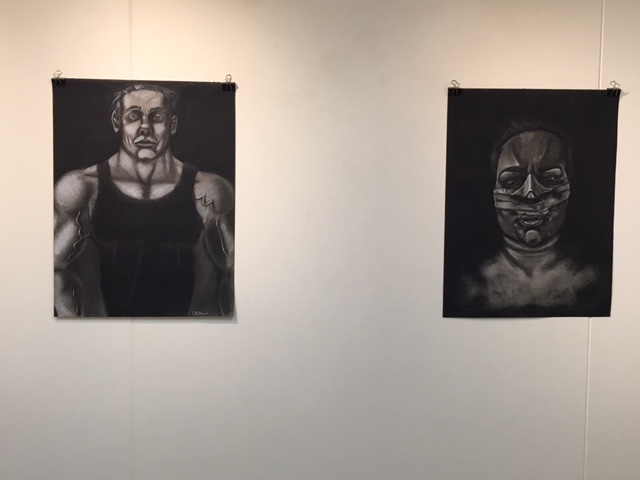  Kat McGrath and Christian Stewart drawings made with charcoal, 4-16-16 
