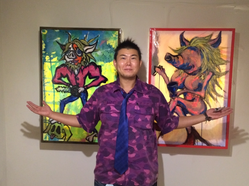  Tak with 2 paintings, 10-16-15 