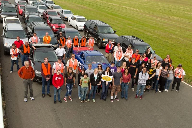 Having a great time at the Teen Car Control Clinic!