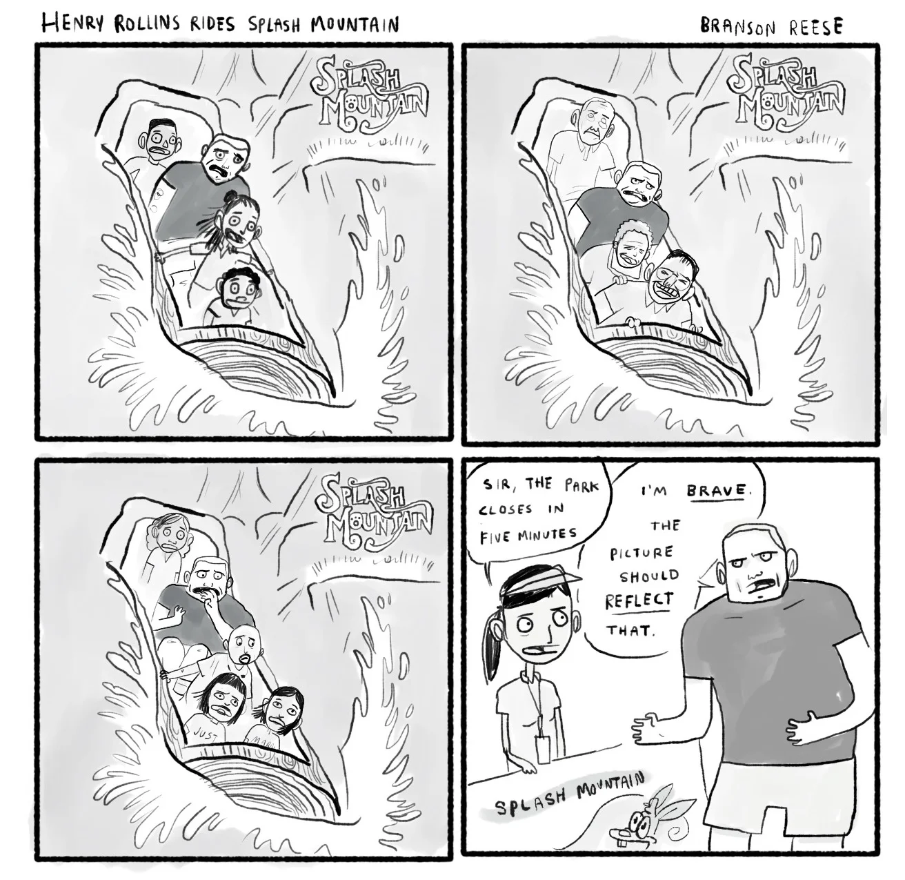 Henry Rollins Rides Splash Mountain