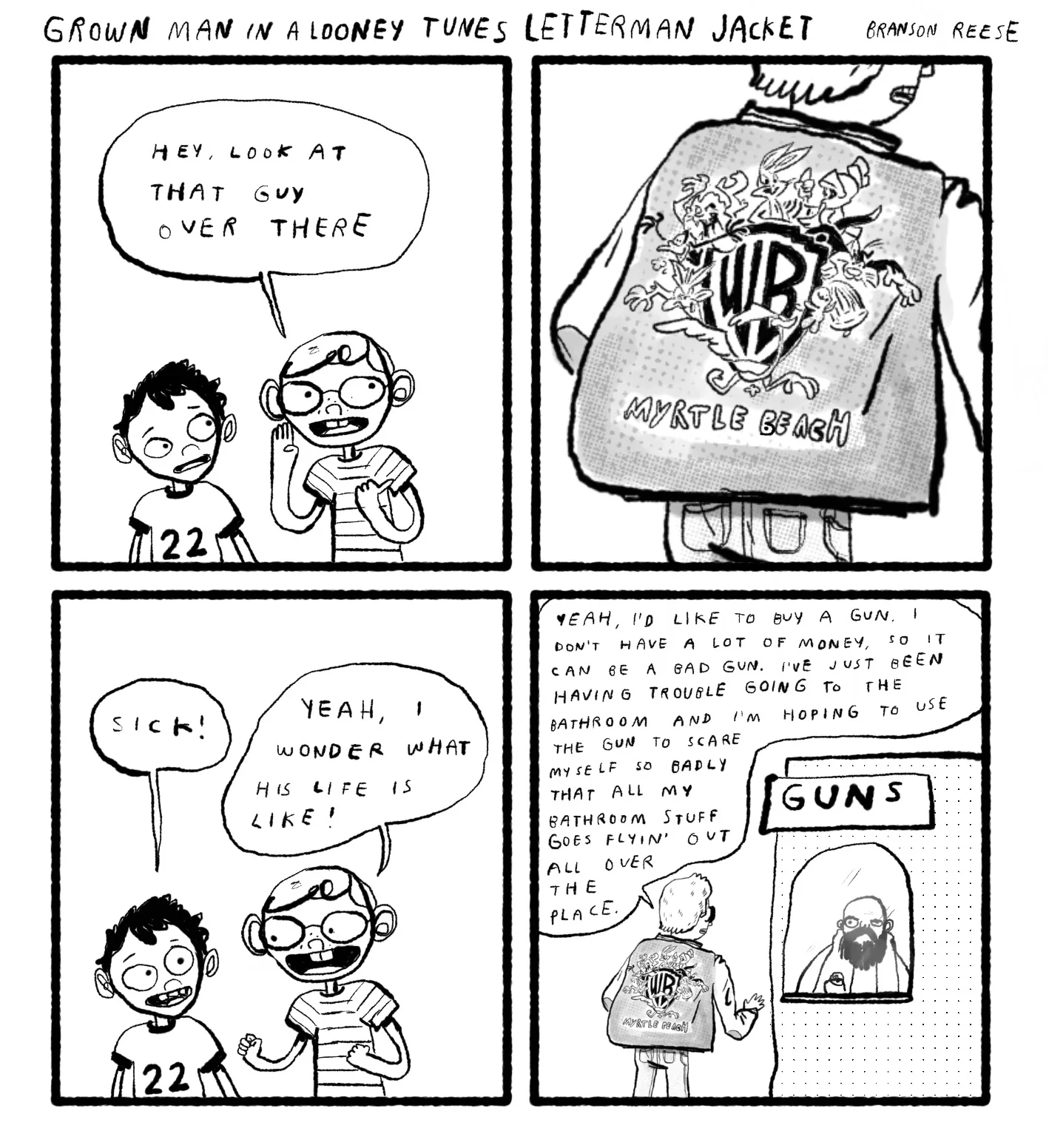 Grown Man in a Looney Toons Letterman Jacket