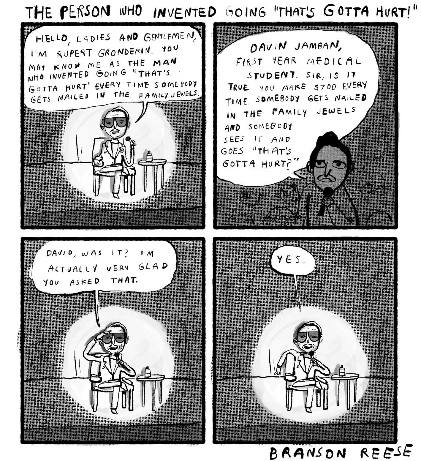 The Person Who Invented Going “That’s Gotta Hurt!”