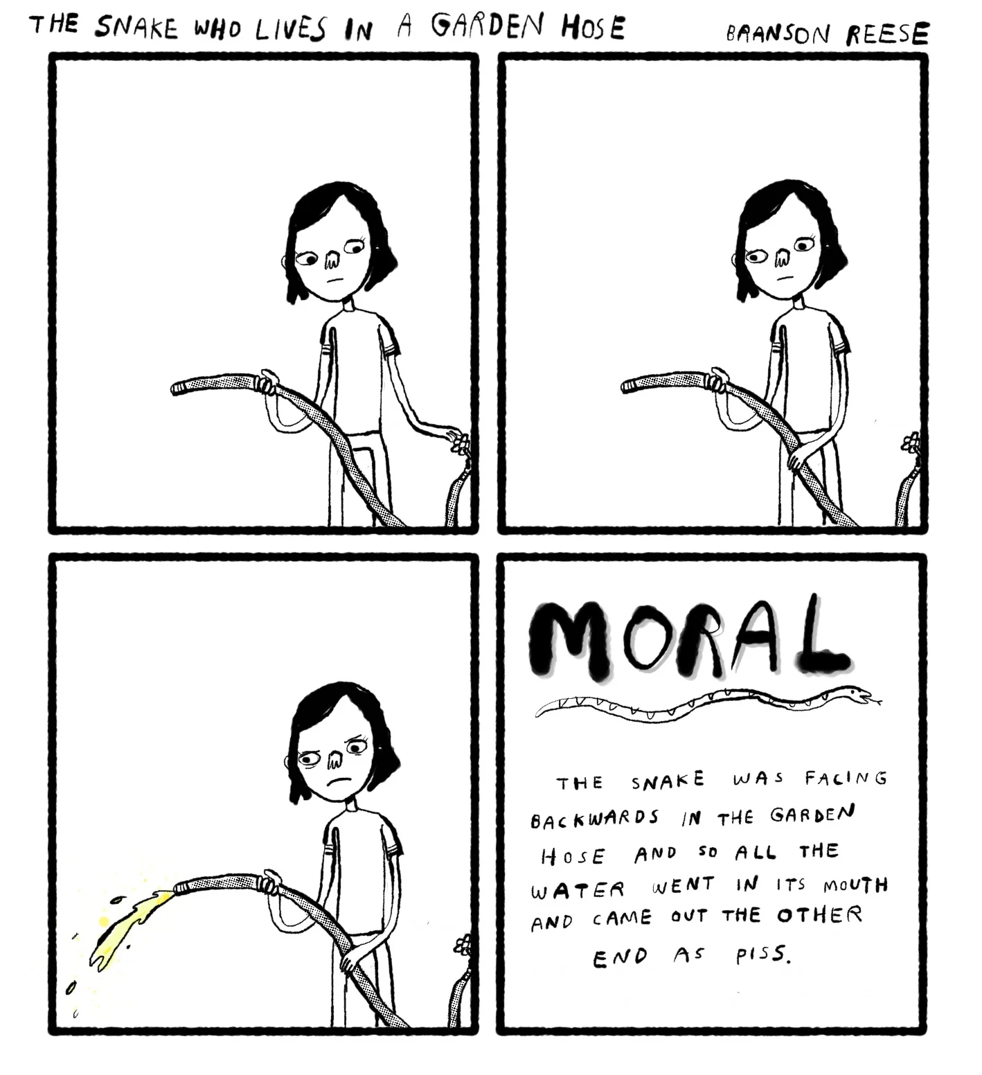 The Snake Who Lives in a Garden Hose