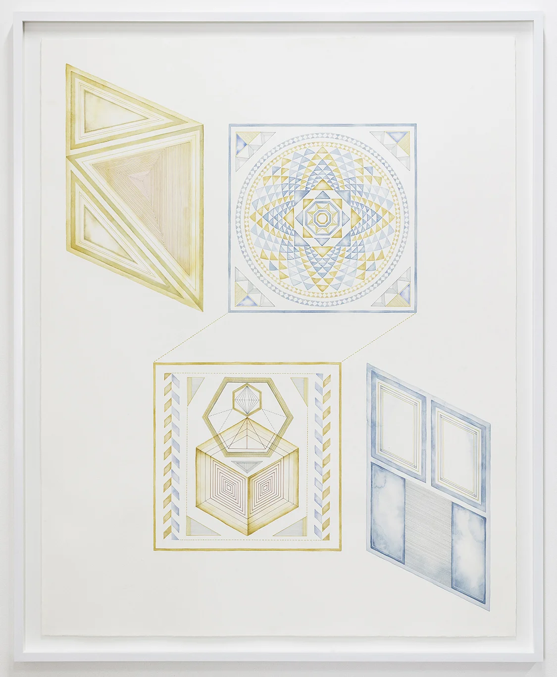 Wander #1 acrylic and pen on paper, 120 x 96cm