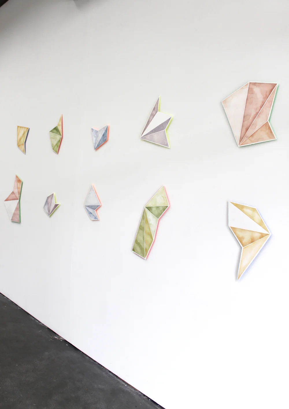 Shifting acrylic on paper and foamcore, 200 x 500cm