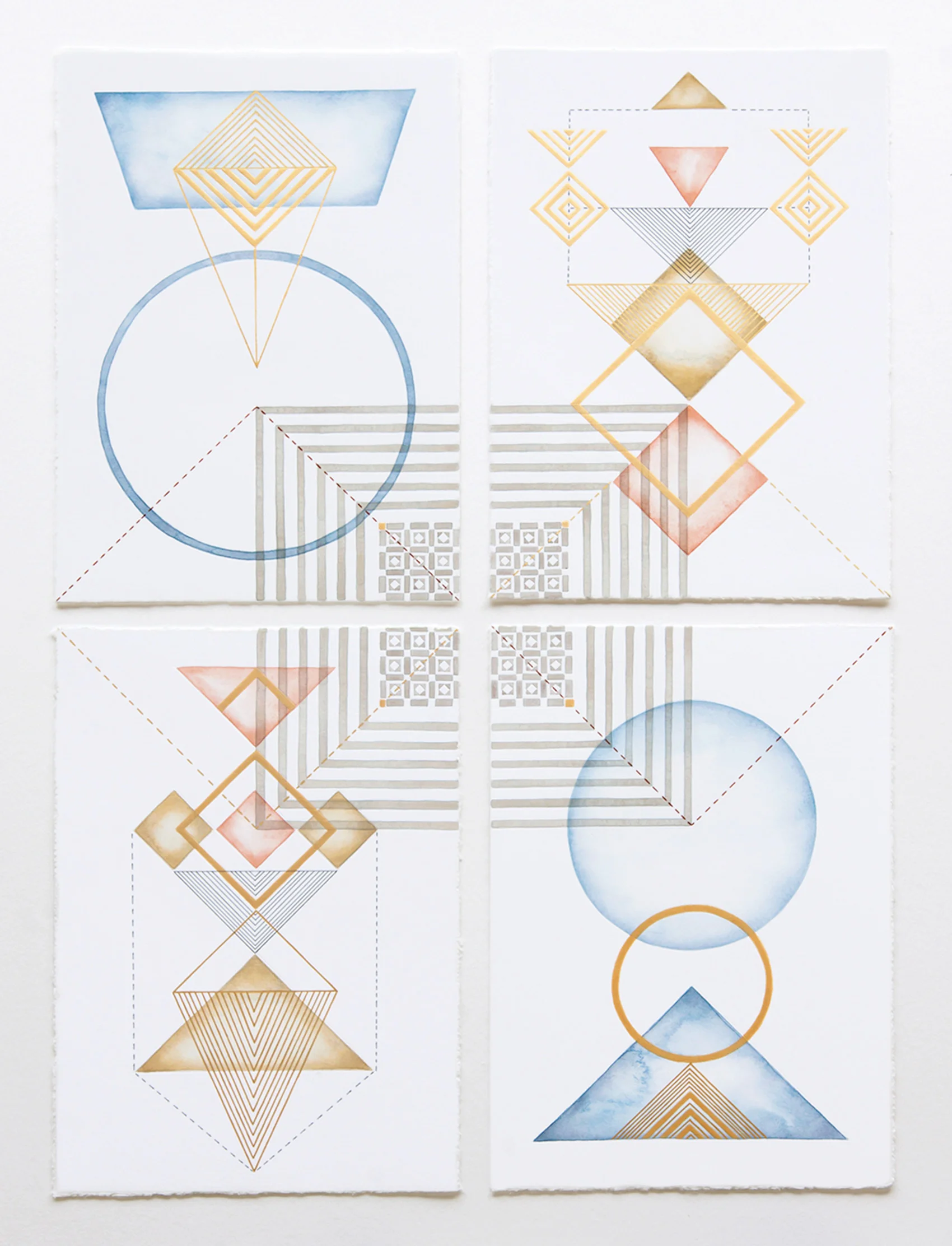 Invocation (Beginnings) acrylic and pen on paper, 52 x 38cm
