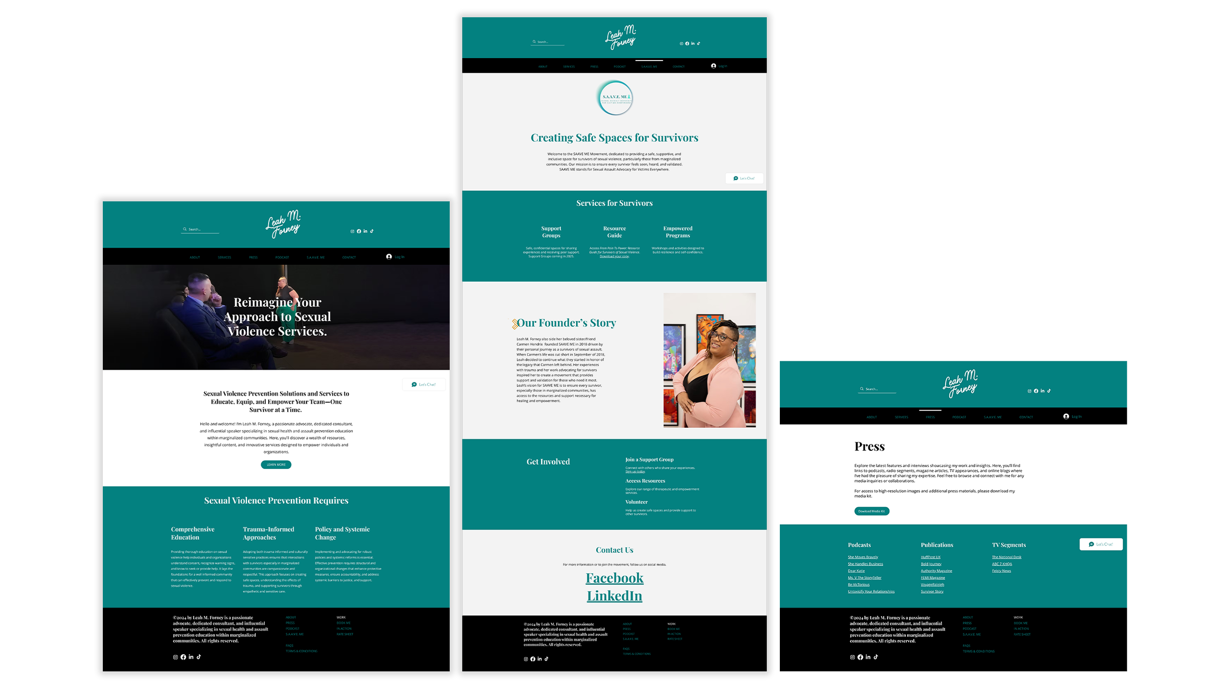  Latoya took my ideas and transformed them into a website that is not only visually stunning but also functional and aligned with my brand’s mission.   Learn more about this project . 