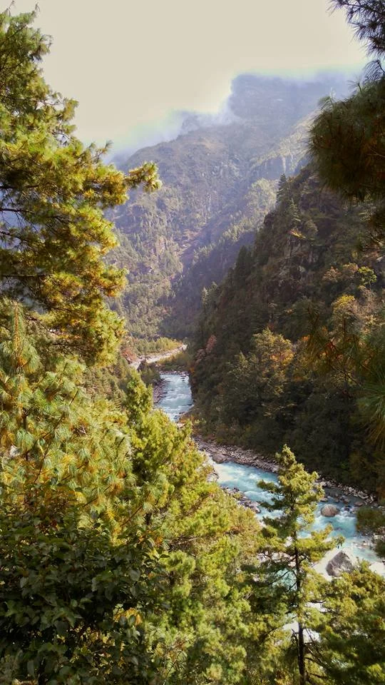 Dudh Kosi river flowing inside Sagarmatha National Park. Photo by Giang Hoang.