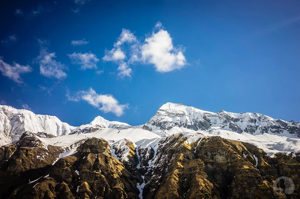 Annapurna South nhìn từ Base Camp. Chụp bởi Giang.