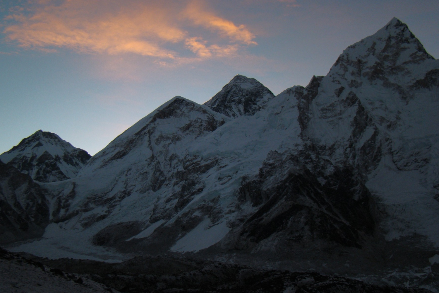 Everest and its brother Lhotse seen from Kala Pathar