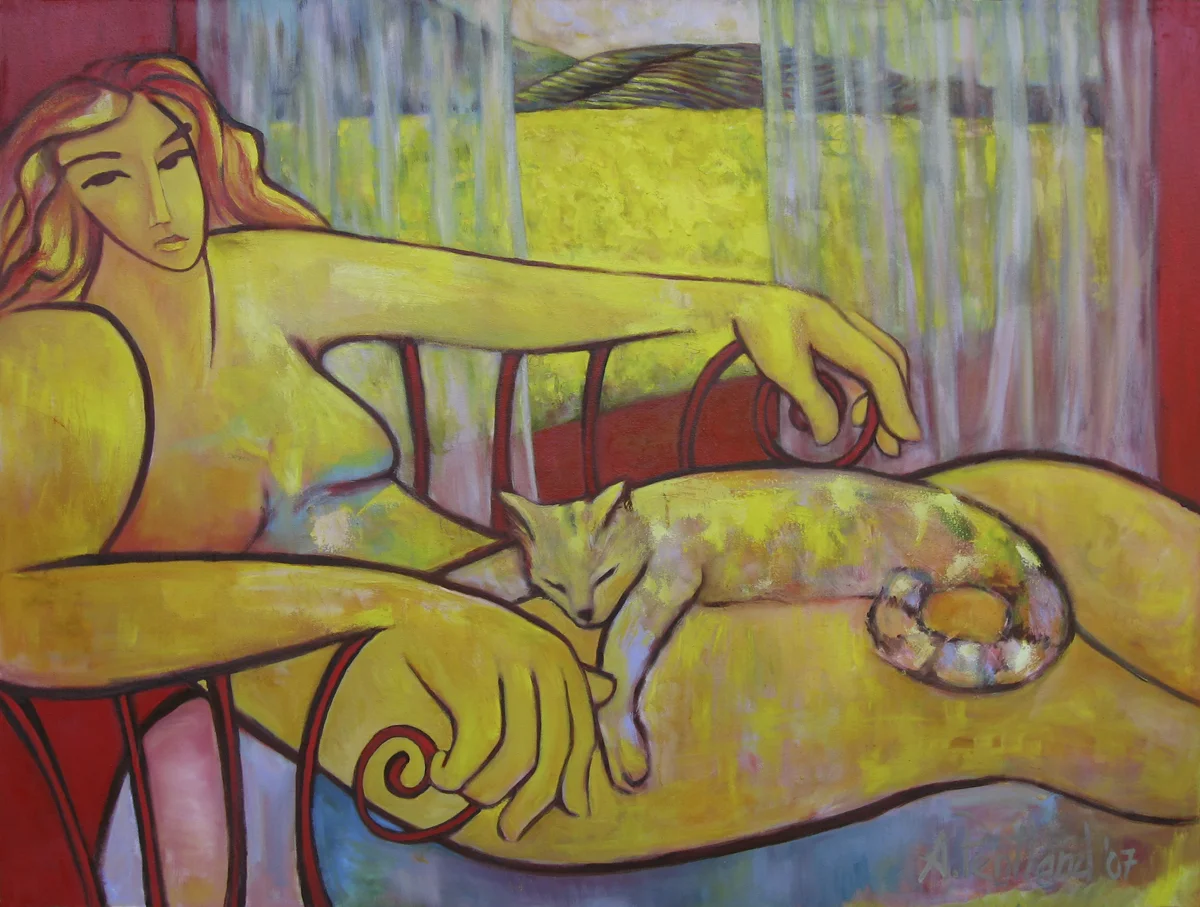 Reclining Yellow Figure