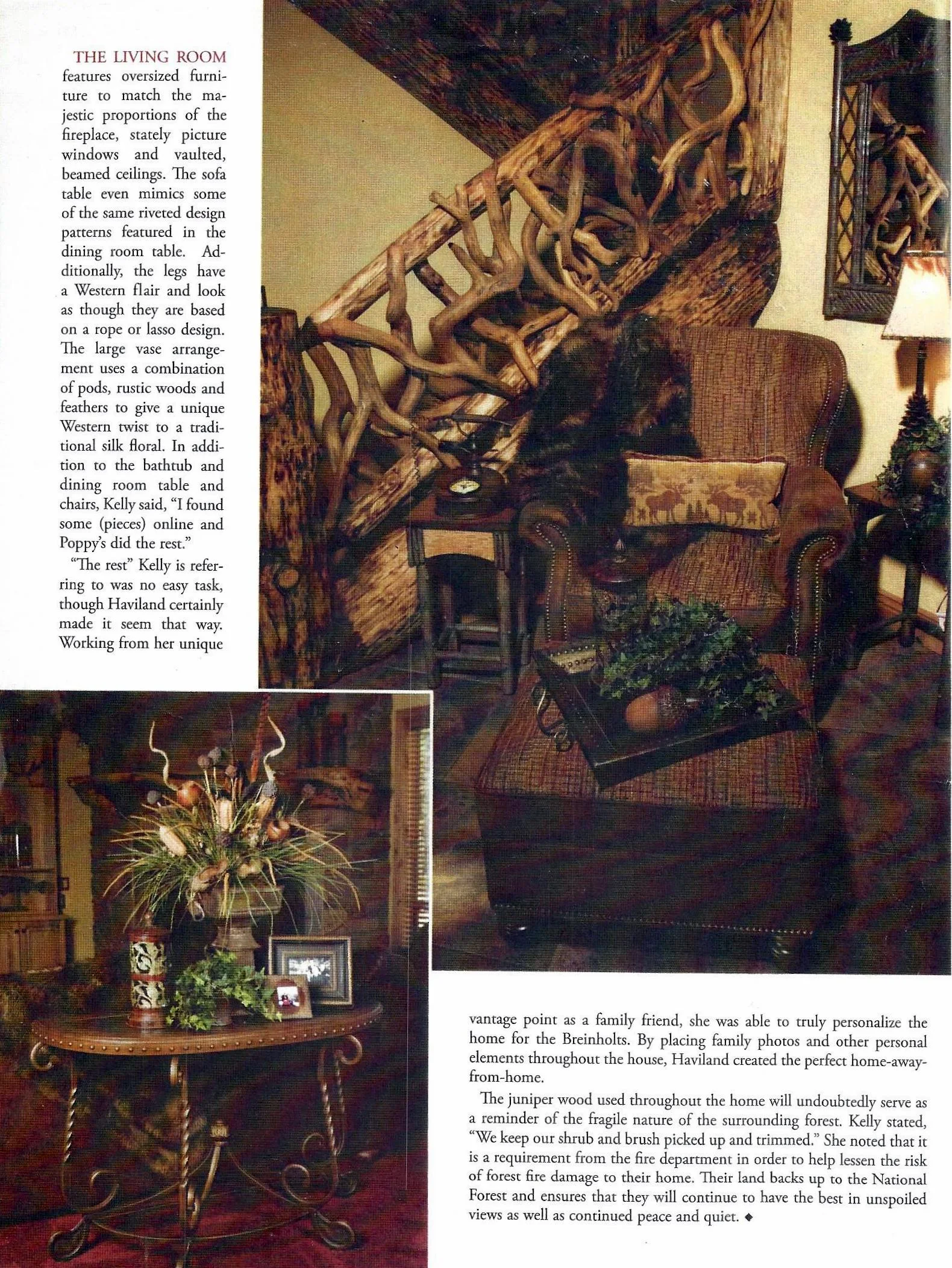  MW Customs woodwork as featured in Northeast Mesa Lifestyle magazine in July, 2007 