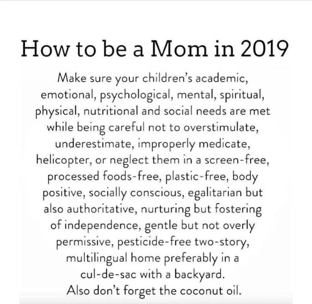 Are you cut out to be a mum in 2019?  Source: Unknown.