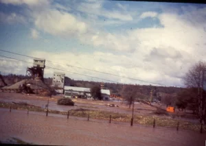 A rare color slide of the gravel plant at Turtle Bay during the Flood of ‘40