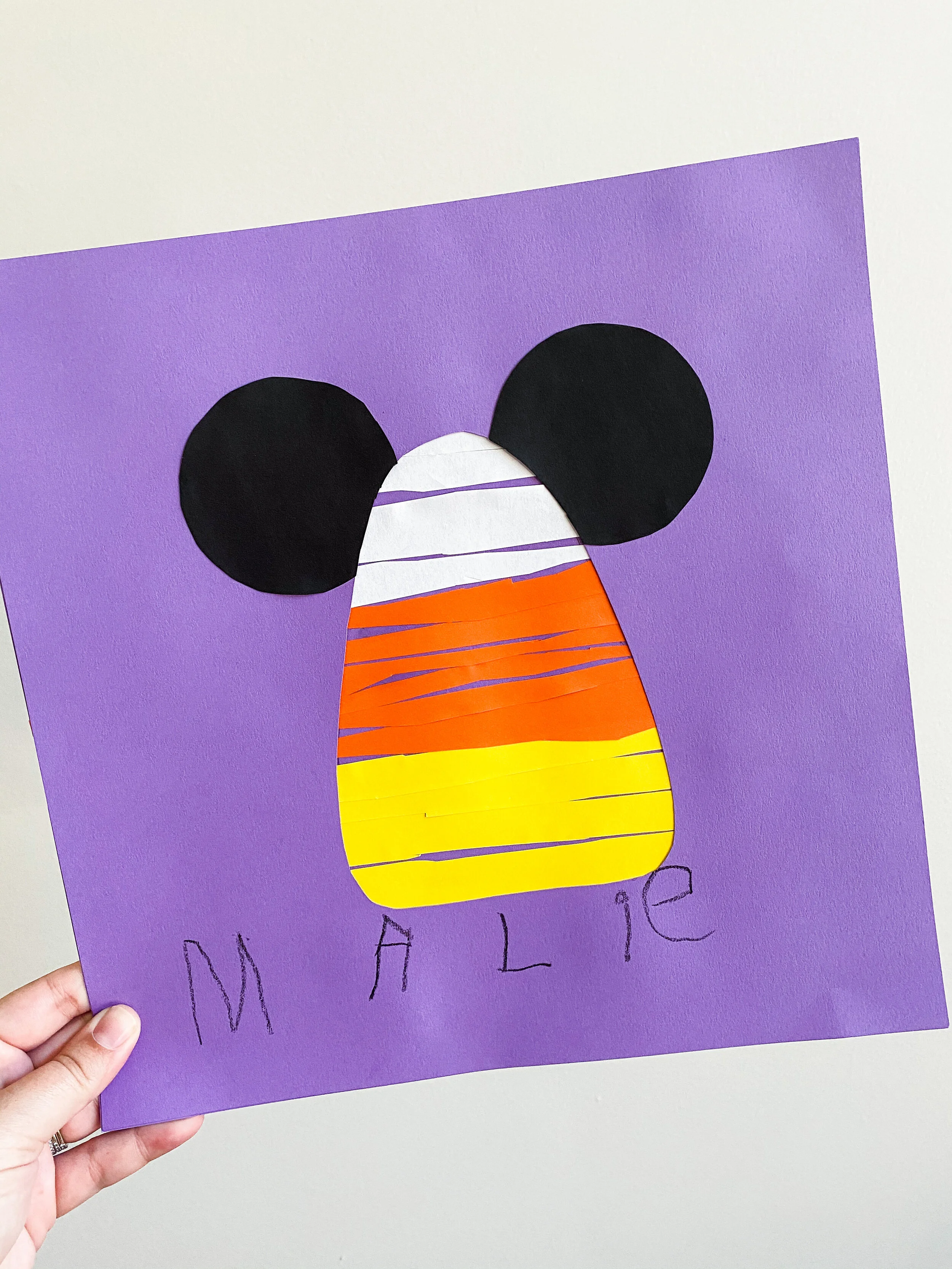 Mickey Candy Corn Construction Paper Craft