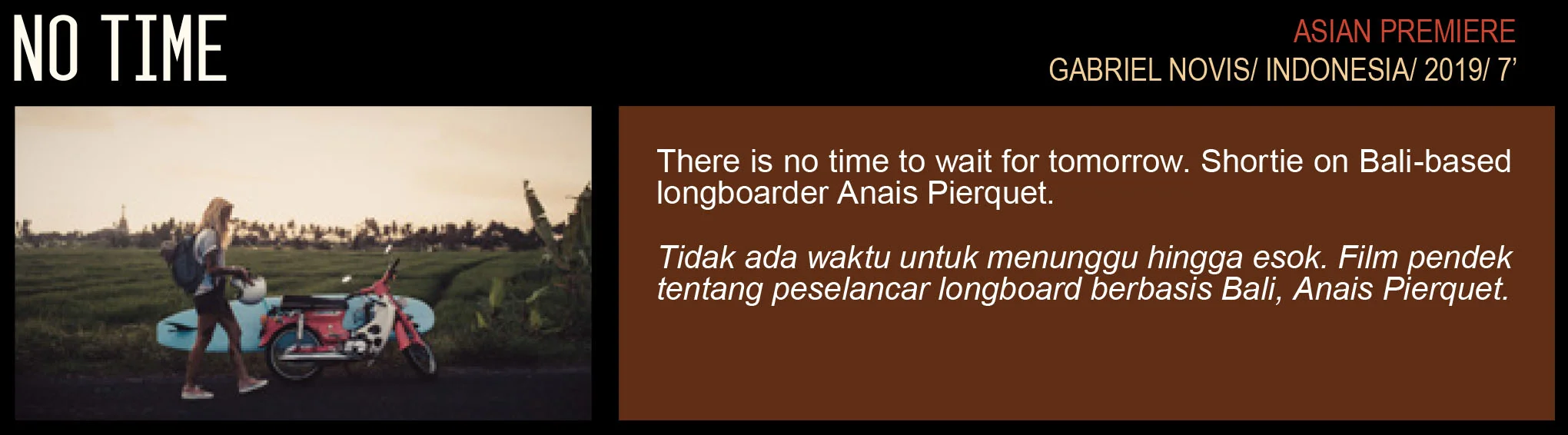 SUNDAY 22 SEPTEMBER / STARTS 21.00