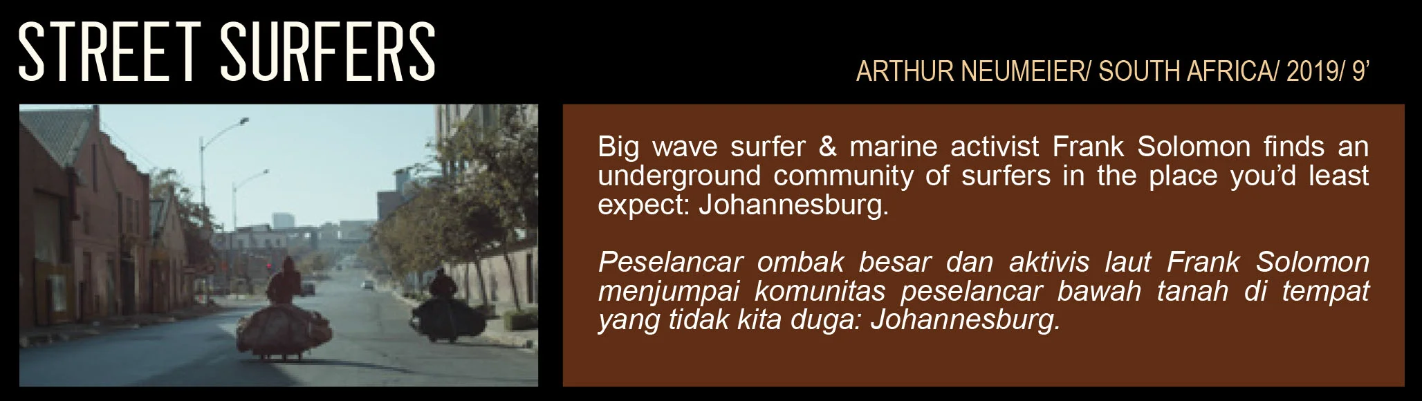 SUNDAY 22 SEPTEMBER / STARTS 19.05