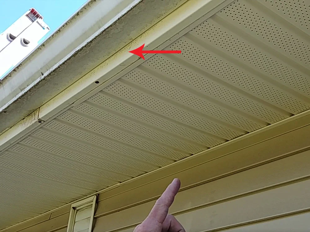 Above: Roof fascia sits behind your gutters.
