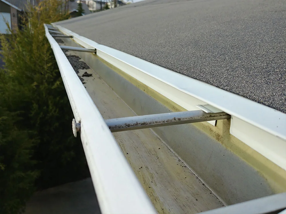 Above: Drip edge applied to the roof.