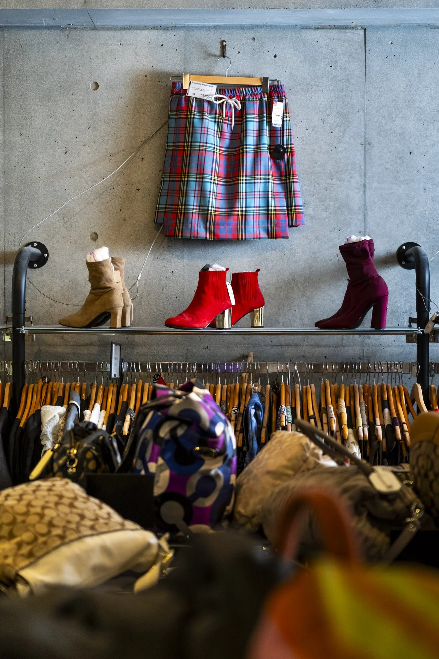 Vintage luxury clothing at 2nd Street's Flagship store in Tokyo, Japan