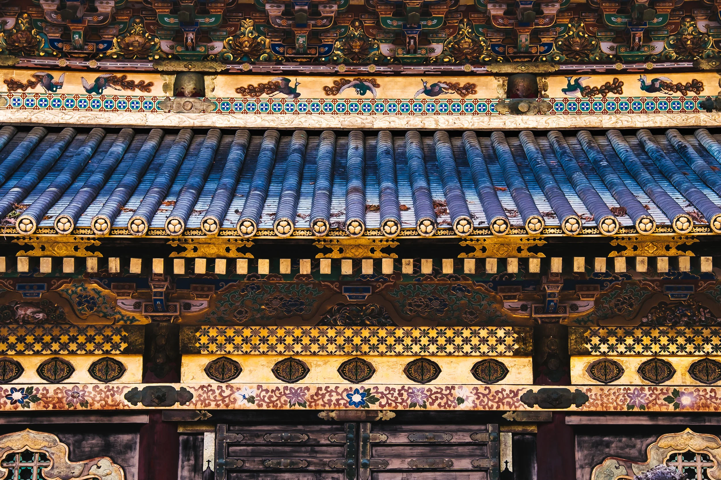 Detail of Toshogy Shrine in Nikko, Japan.