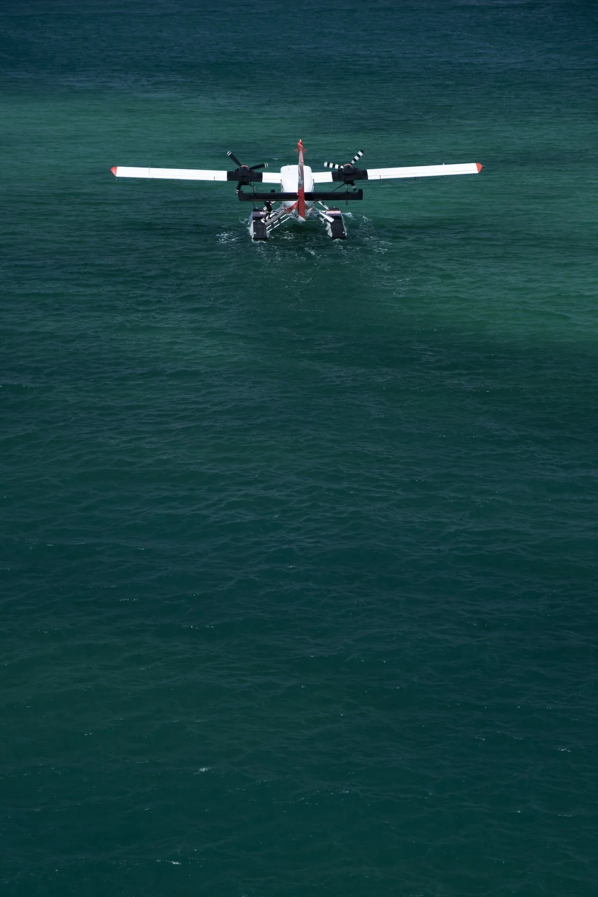 Seaplane ready for takeoff in the Maldives