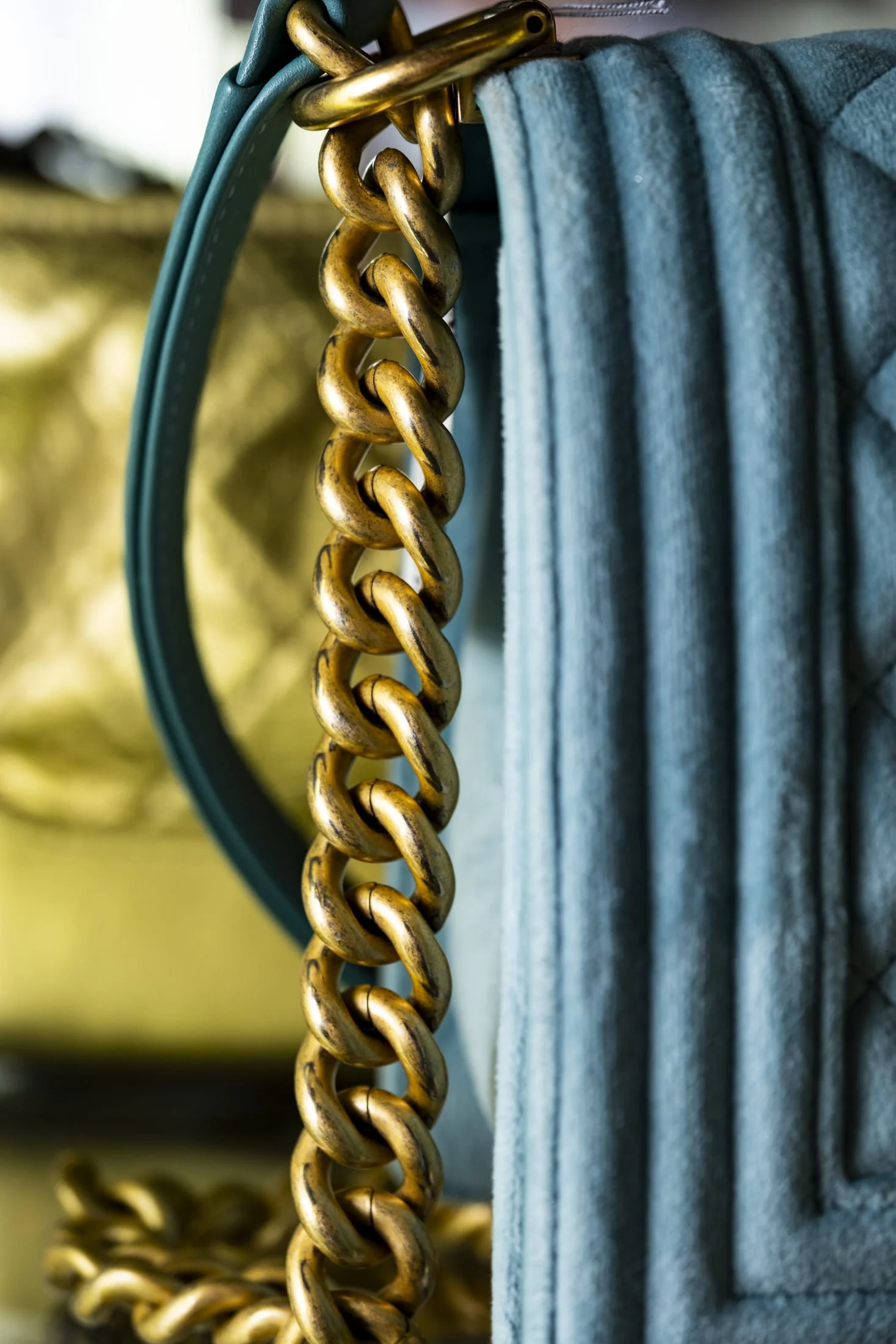 Detail of a luxury handbag at 2nd Street