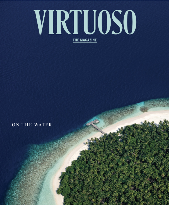 Maldivian island on the cover of Virtuoso, The Magazine