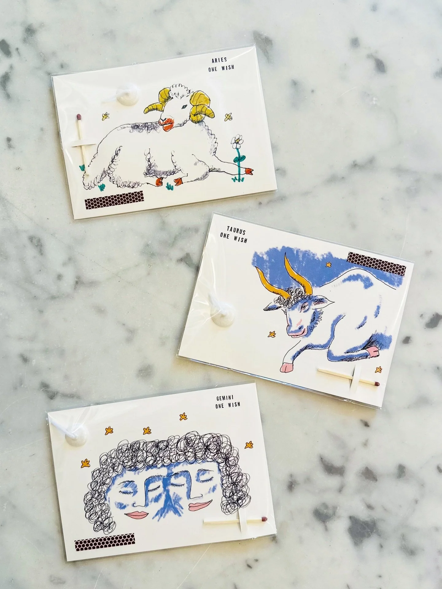 ✨We are simply starry-eyed over these Zodiac wish cards!

These beauties are made by @wish.cards, a London-based creative studio, and each card comes equipped with a match, a strike-pad and a candlewick&mdash;in short, everything you need to make a w
