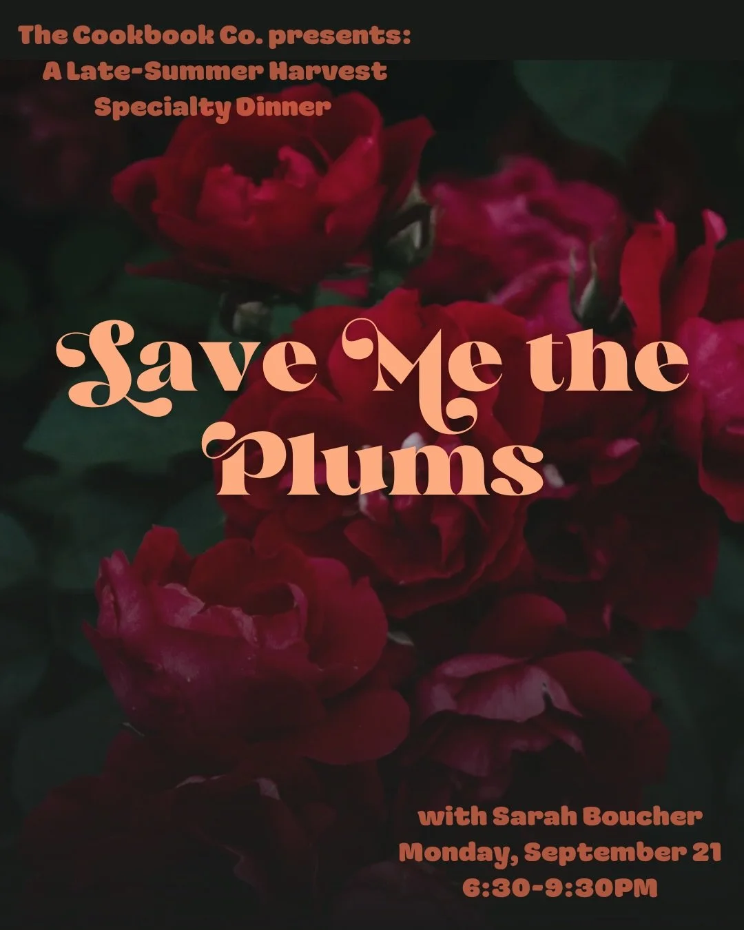 ✨Join us for a specialty dinner with Sarah Boucher! 

Sarah curates our produce box program and&nbsp;has always been passionate about seasonal produce from local growers, especially at this time of year. She has created a beautiful harvest menu that 