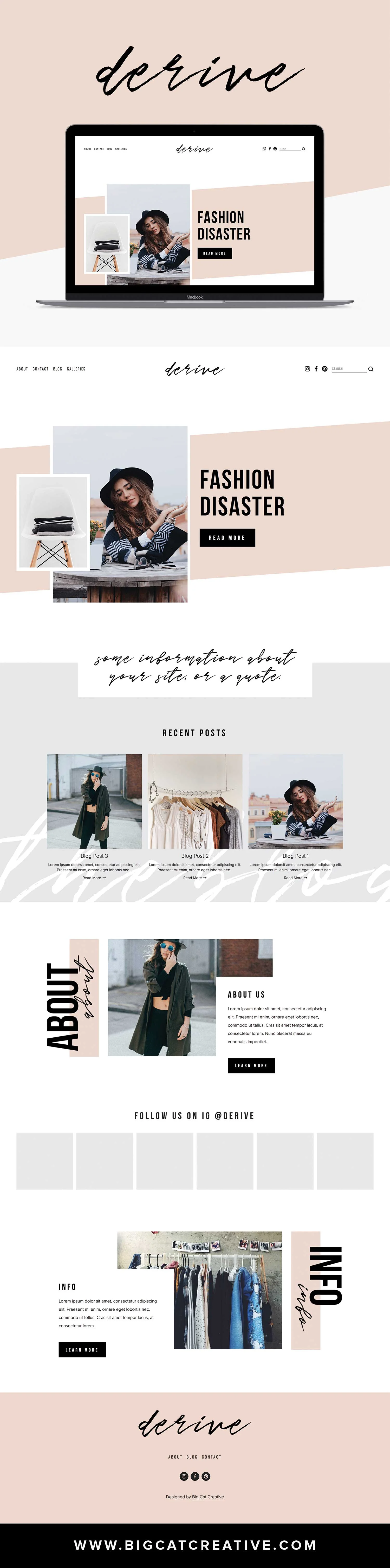 Derive Squarespace Template by Big Cat Creative