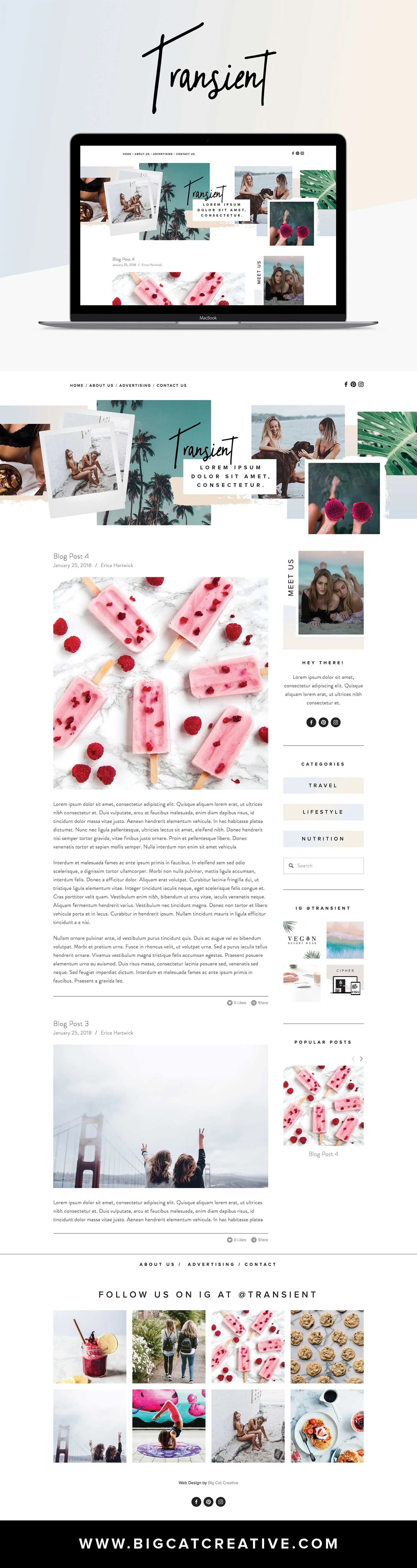 Transient Squarespace Template by Big Cat Creative