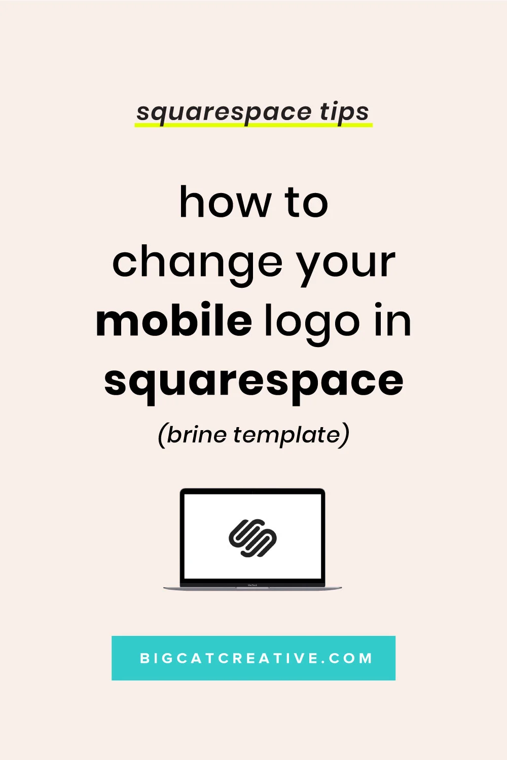 How To Change Your Mobile Logo In Squarespace Brine Big Cat Creative Squarespace Templates