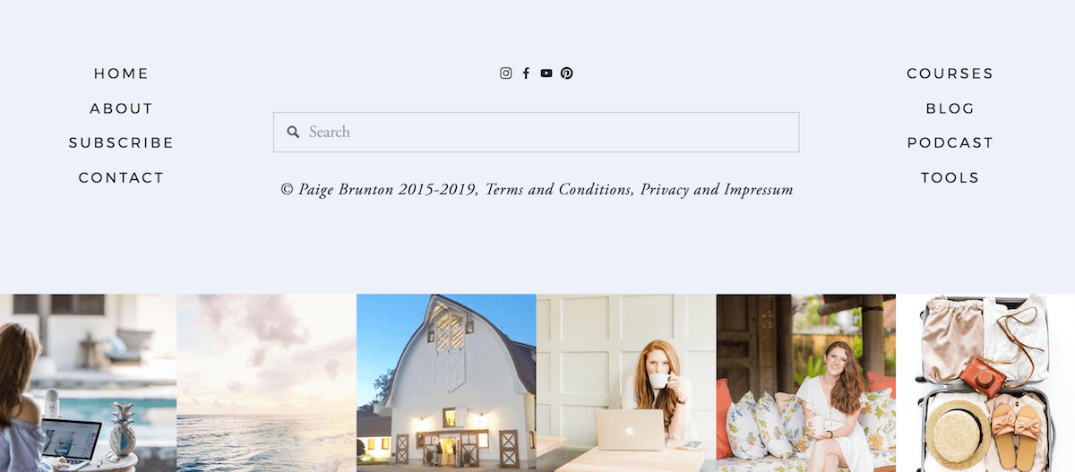Footer from PaigeBrunton.com