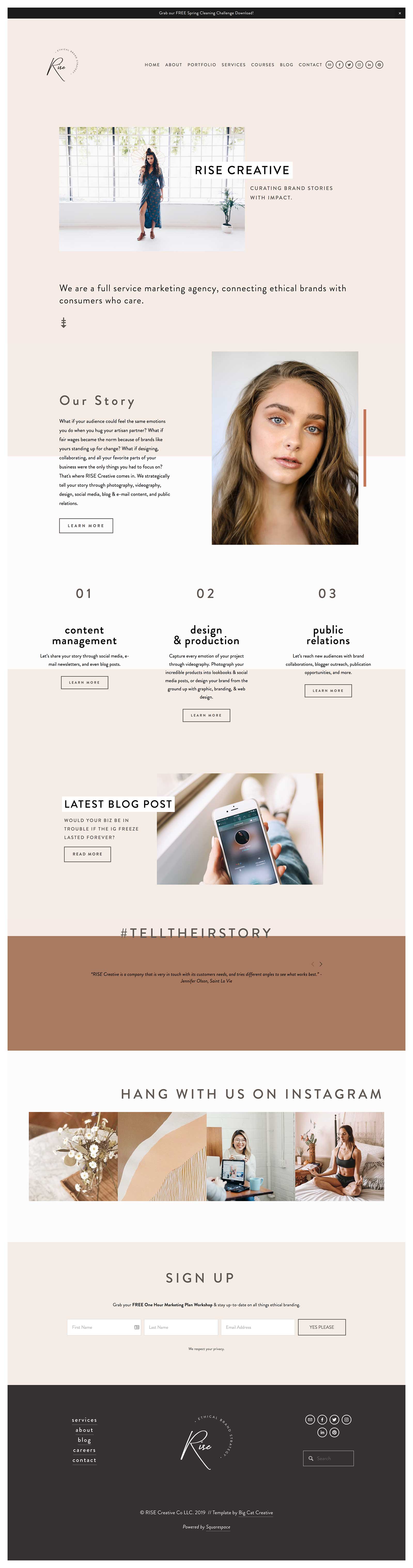 Thrive Squarespace Template by Big Cat Creative - Easy to use Squarespace Template Kits - Squarespace Template | Squarespace Theme | Squarespace Website Design | Squarespace Template for Sale | Website Template | Website Theme | Modern Website Design | Squarespace Inspiration | Website Layout | Blog Design | Minimal Web Design | Squarespace Kits | Templates #squarespace #webdesign #design