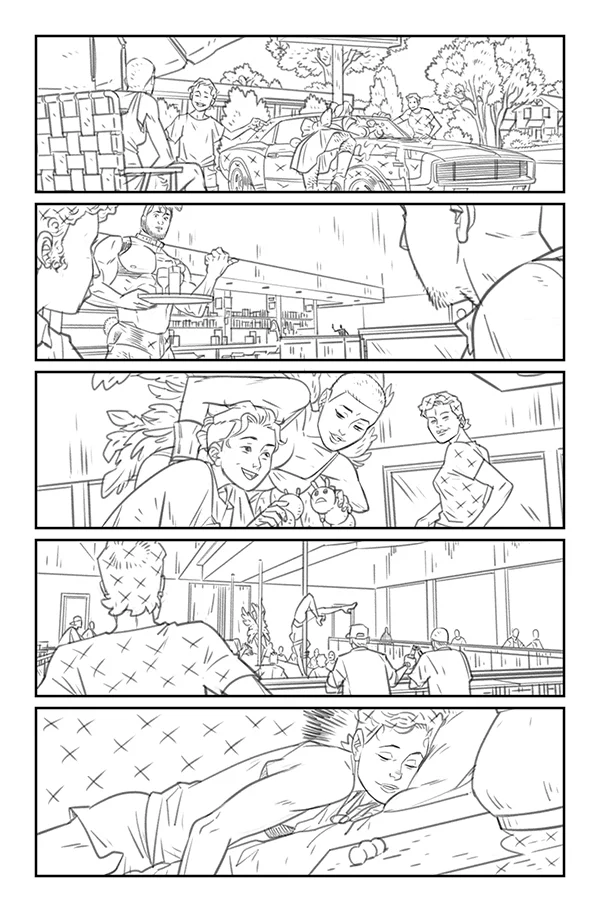 Daniel Hillyard’s pencils for THE RIDE: BURNING DESIRE #2, page 7