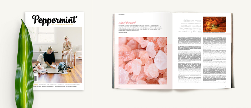Peppermint magazine story: Salt of the Earth