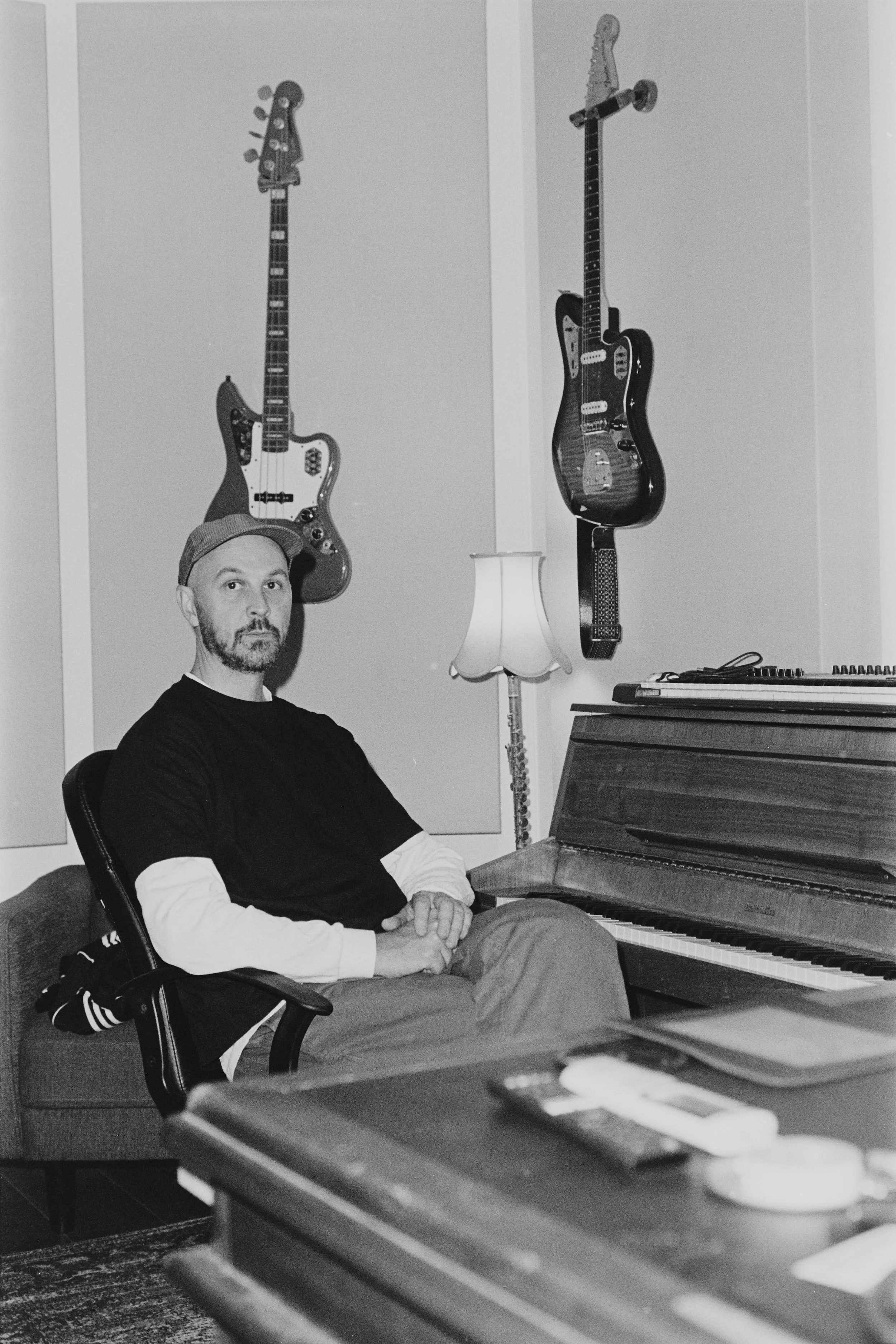 Composer Jai Pyne in his studio