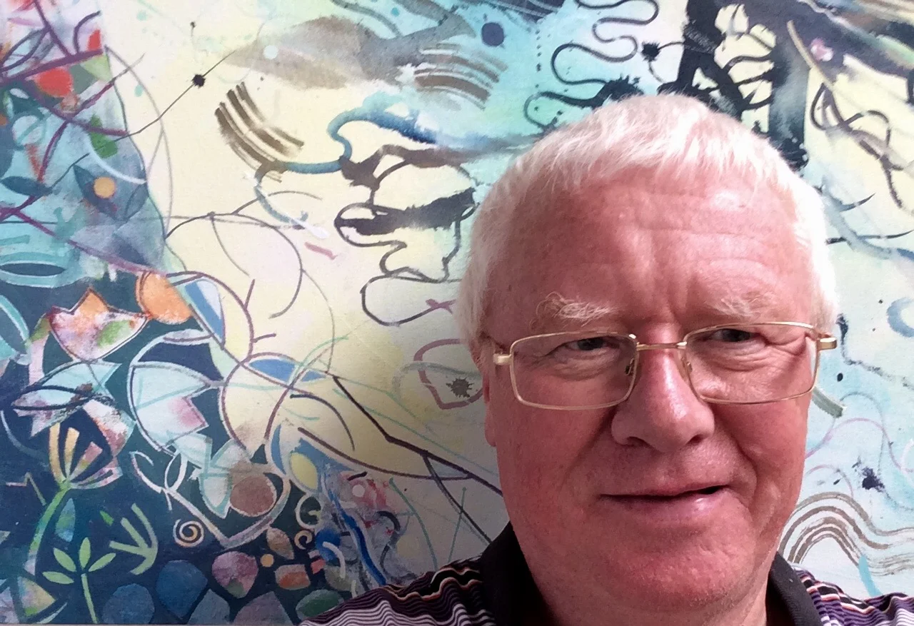 David Wiseman David Wiseman has been painting for over 40 years since leaving the Royal College of Art in 1975 mostly spent in his garden studio close to the local rivers, woodland and canal he loves and that inspire his work. The works on canvas are made in the studio and I also work directly from the landscape with a variety of mixed media on smaller works on paper and canvas . My painting is inspired by particular landscape places or events using drawings, photographs and memory. Although spending a lot of time in Devon and the south coast I am equally inspired by local rivers and parklands close to my Ealing home. When painting outside I try to convey the feeling of being part of the landscape. I have been a keen runner for many years and most of my running is done along the riverside and canal that inspires much of my painting. This allows me to be absorbed by the landscape as I pass through it rather than seeing it as a picture postcard cut out image. I also want to instill this feeling of constant change and movement in my paintings. They are begun in a loose, freely drawn calligraphic way using a series of marks, stains and shapes made with a wide variety of brushes, roller, scraper, sponge, etc. The final image is slowly extracted in a playful, organic way using overlaid marks and glazes to express qualities of nature such as mood, light, colour, movement, atmosphere, space etc. I am attempting to find equivalents for the landscape in the physical qualities of paint, in order to express a feeling of flux in nature. I want the paintings to be intriguing, tantalising and ambiguous held between the plastic qualities of the paint and all the celebratory magical illusions and evocations of the depiction of nature. 