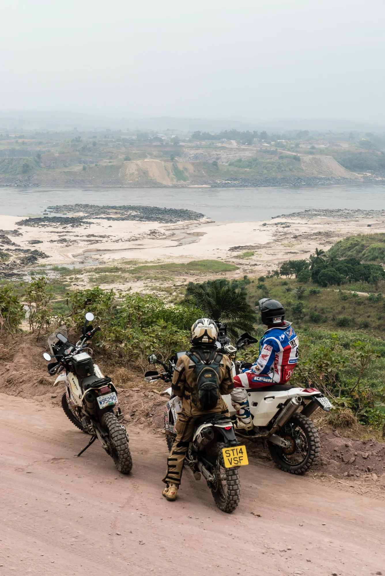 Looking across the mighty Congo River on a day out with Frank.