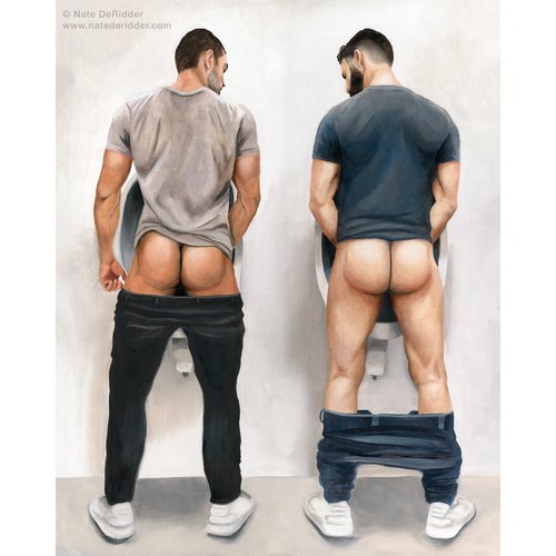 Gay Male Pornographic - Gay Male Art Prints â€” Gay Erotic Art by Nate DeRidder