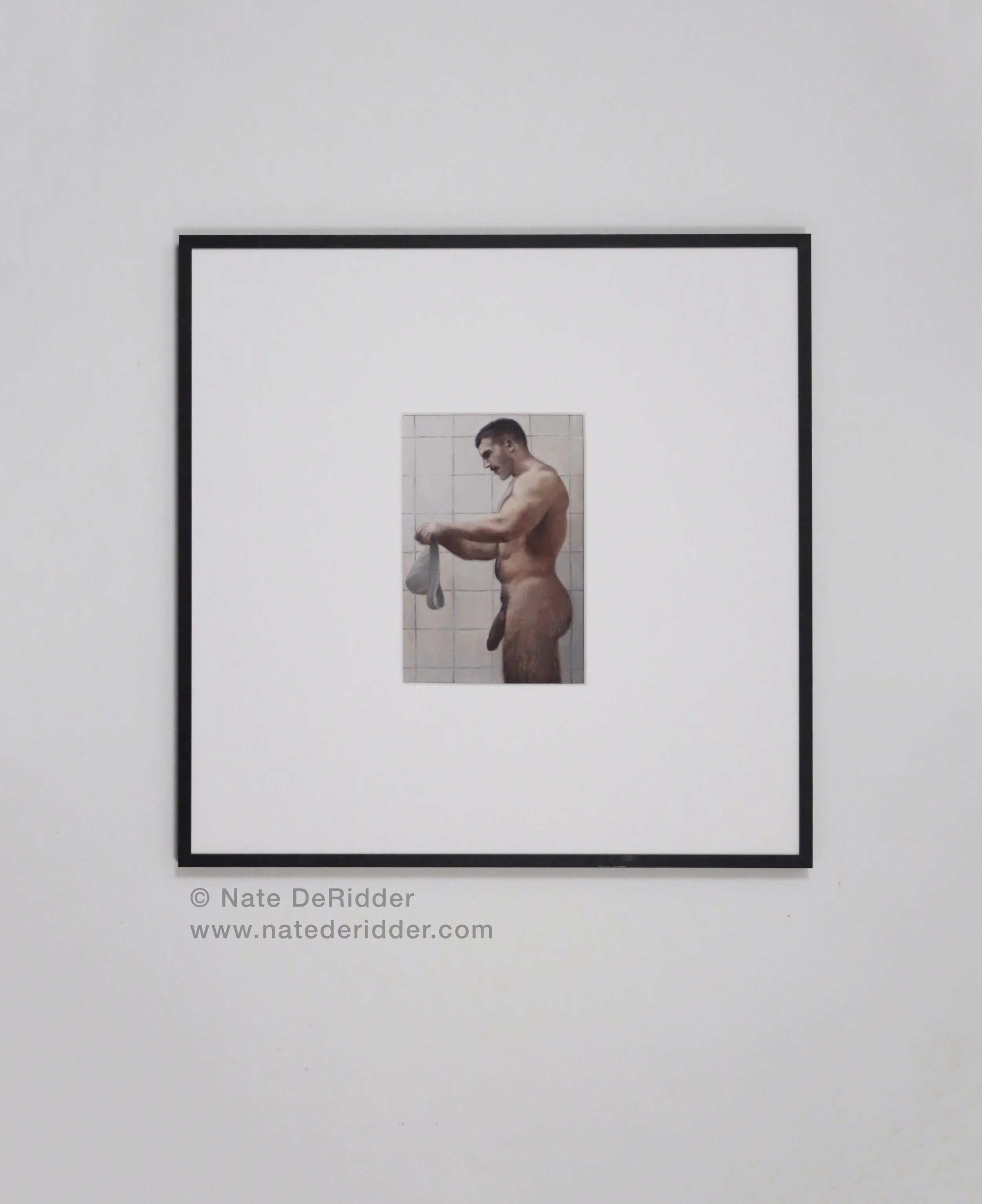 Gay Erotic Art Nate DeRidder Homoerotic Paitning Gay Porn Hot Men Artwork Lock Room Vintage Muscle beefcake jockstrap naken hairy man Post Workout Pump 2.JPG