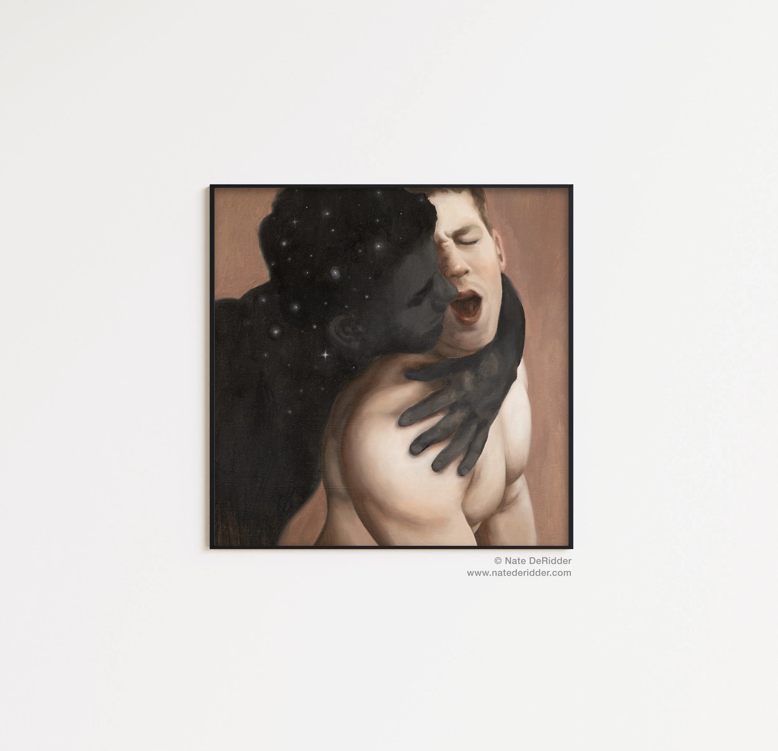 updated Nate DeRidder gay erotic men art cover mucsle jock men gay porn artwork painting big dick galaxy doggy style retro porn vintage art Stardust updated framed copy 2.jpg