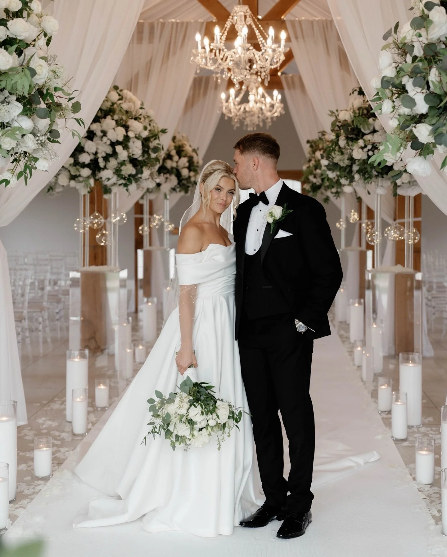 Emily &amp; Matt at the beautiful@merrydalemanor which happened to have the most magical foggy mist which looked so romantic.. what do you think? 

The most beautiful wedding, and I loved how @emilynuttx walked down the aisle to @sineadharnett uncond
