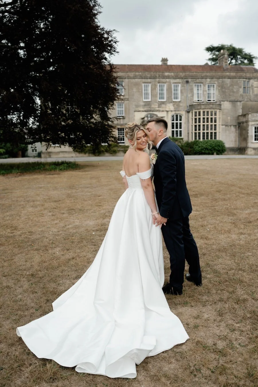 A Classy-With-a-Twist Wedding at Elmore Court: Peach &amp; Neutral Elegance