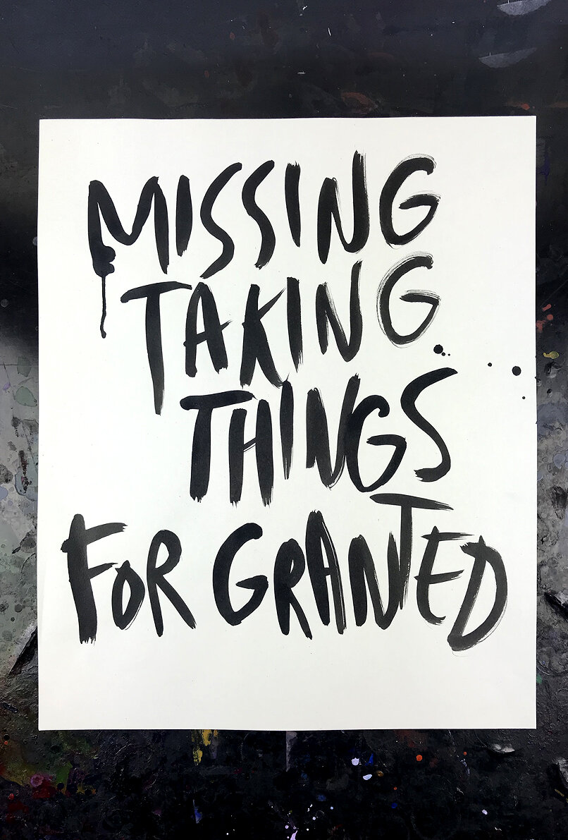 MISSING TAKING THINGS FOR GRANTED